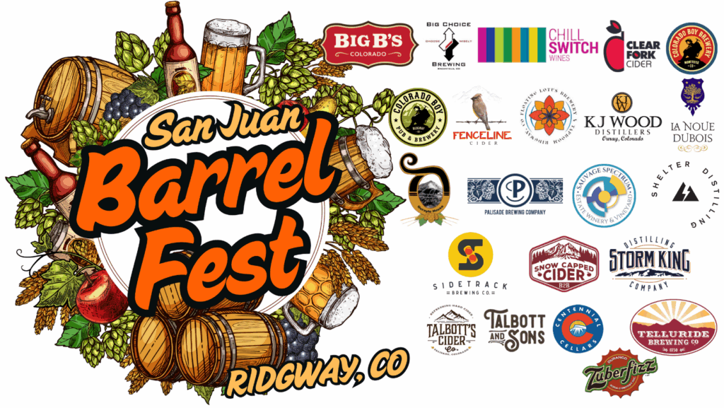 Logo for San Juan Barrel Fest, featuring 21 crafter logos highlighting the artisans who will be part of the event